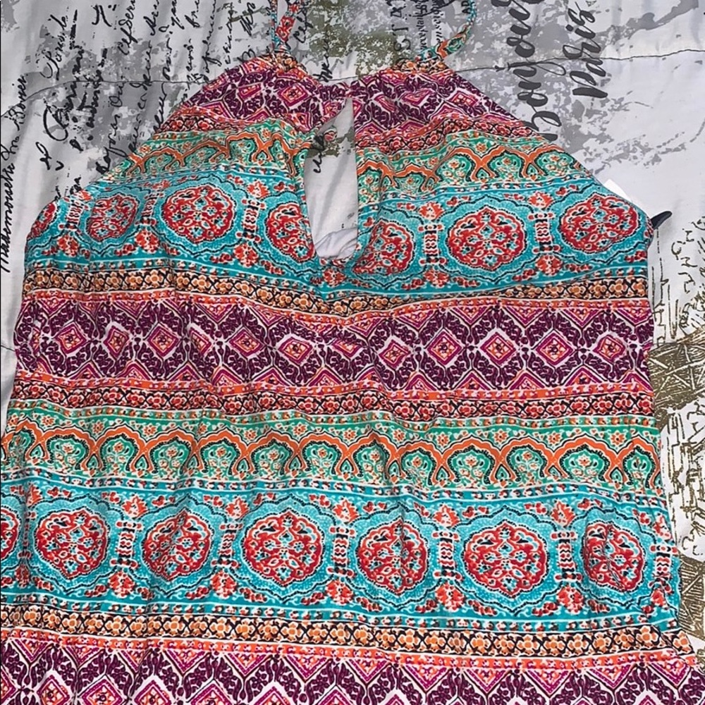 Bohemian halter tankini size 18